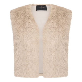 Aimee the Label dames gilet Middengrijs
