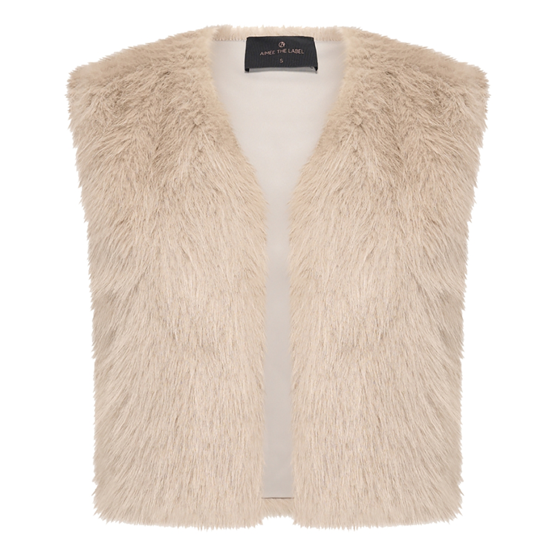 Aimee the Label dames gilet Middengrijs