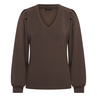 Aimee the Label dames sweater Midden bruin
