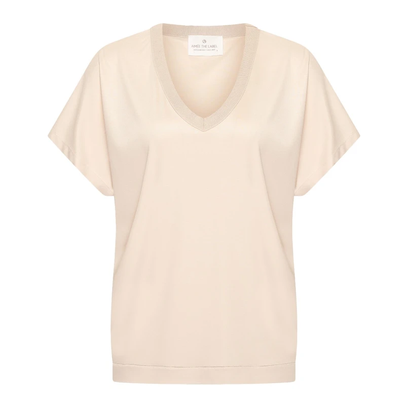 Aimee the Label Dames Top Boet Wit