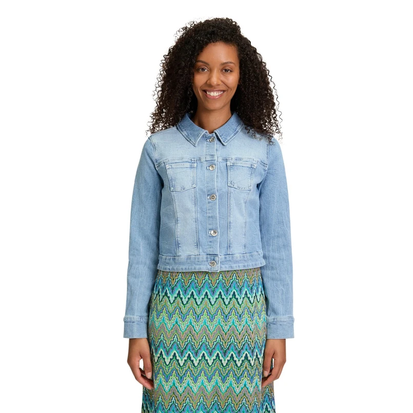 Betty Barclay Dames Jas 45442523 Bleached blue denim