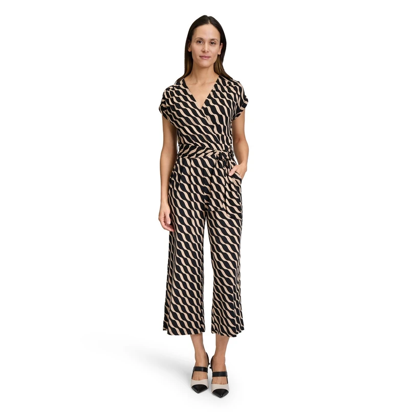 Betty Barclay Dames Jumpsuit 60591328 Zwart dessin