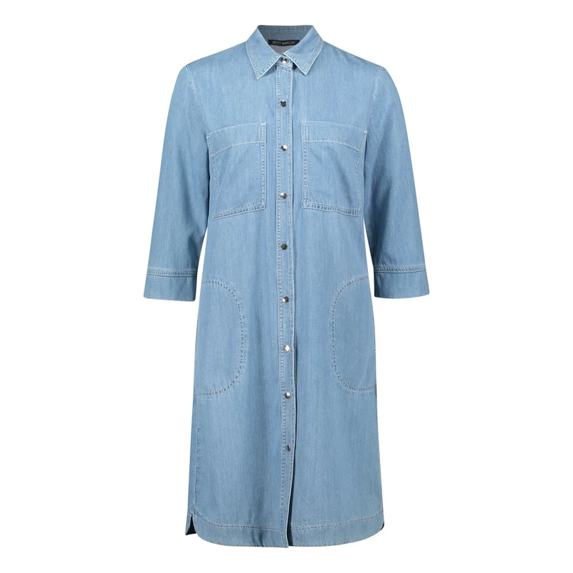 Betty Barclay Dames Jurk 16921105 Bleached blue denim