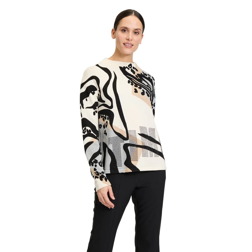 Betty Barclay Dames Trui 52191033 Zwart dessin