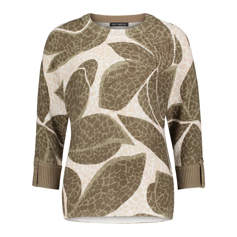 Betty Barclay Dames Trui 52351127 Groen dessin
