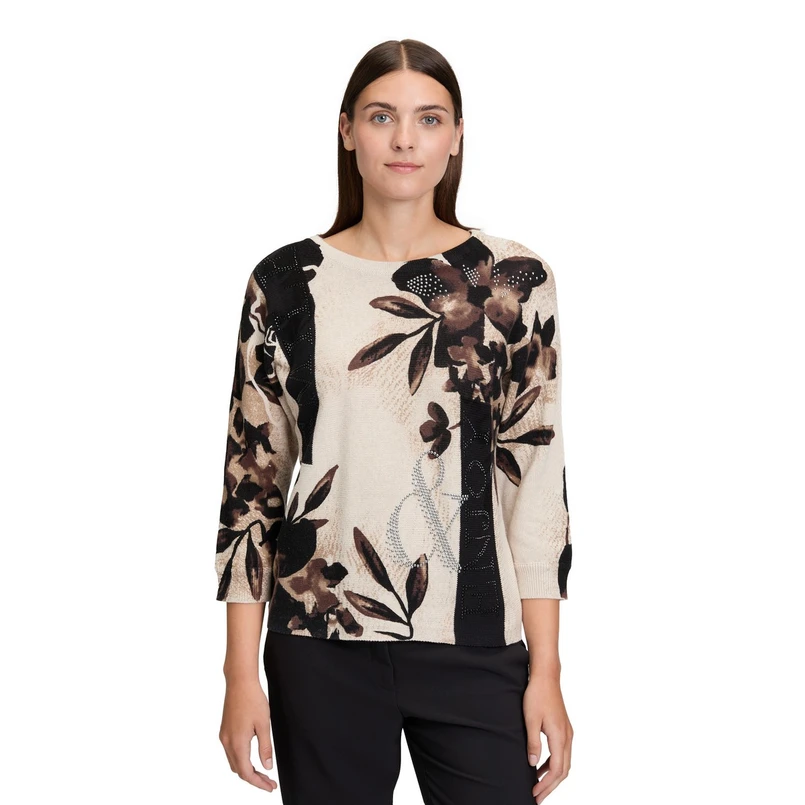 Betty Barclay Dames Trui 52961559 Bruin dessin