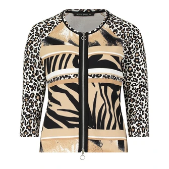 Betty Barclay Dames Vest 24362075 Zwart dessin