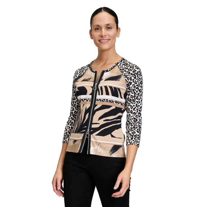 Betty Barclay Dames Vest 24362075 Zwart dessin