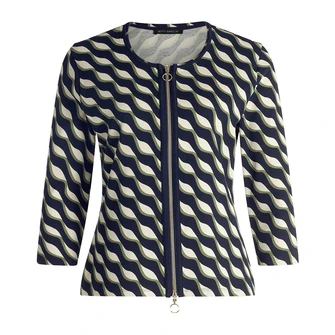 Betty Barclay Dames Vest 25371411 Groen dessin