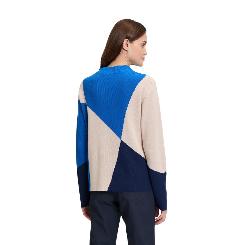 Betty-So Cosy Dames Trui 51428102 Blauw dessin