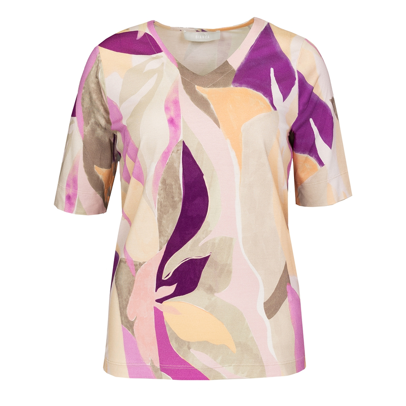 Bianca Dames Top 56040 Edira Paars dessin