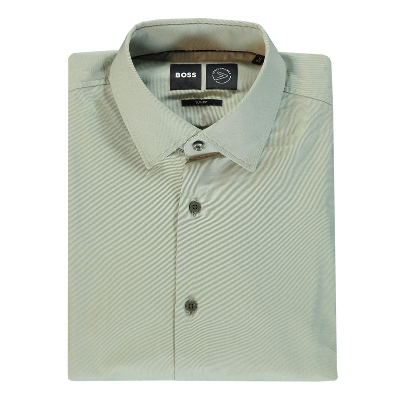 Boss Black Heren Overhemd 50503356 Groen