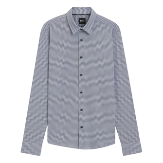 Boss Black Heren Overhemd 50550734 Navy