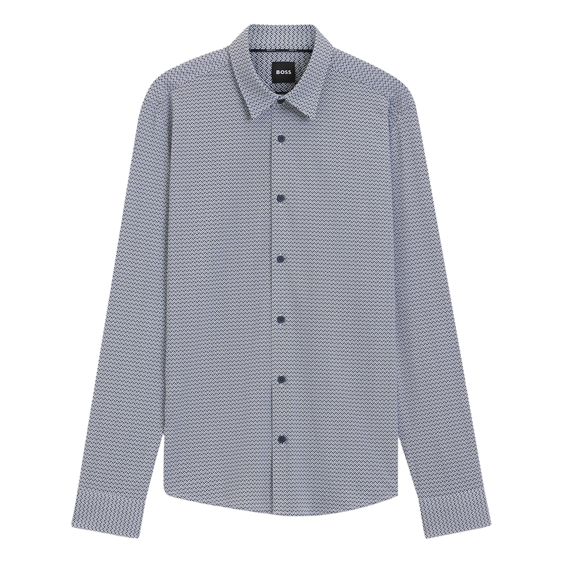 Boss Black Heren Overhemd 50550734 Navy