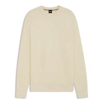 Boss Black Heren Trui H-Imberto 10273062 01 OFF-WHITE