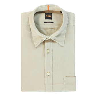 Boss Heren Overhemd 50537381 Beige