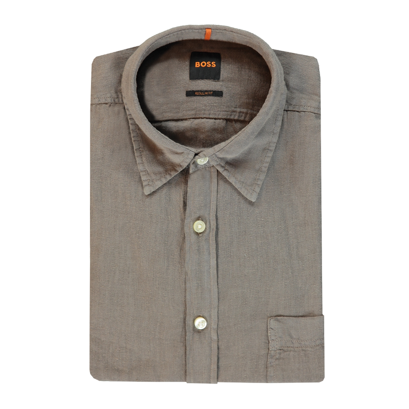 Boss Heren Overhemd 50537381 Beige