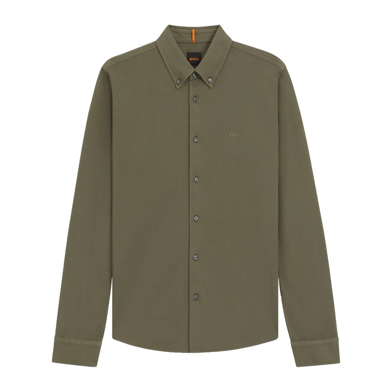 Boss Heren Overhemd 50543089 Groen