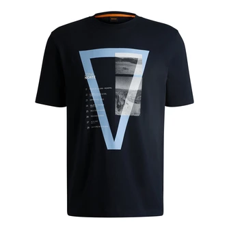 Boss Heren T-shirt 50539180 Navy