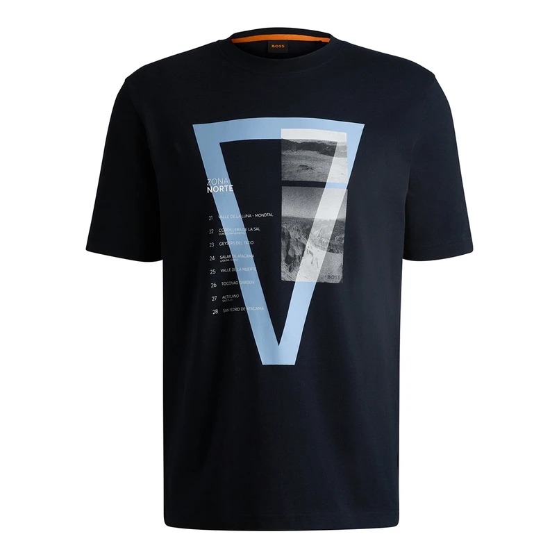Boss Heren T-shirt 50539180 Navy