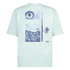 Boss Heren T-shirt 50540520 Bleu