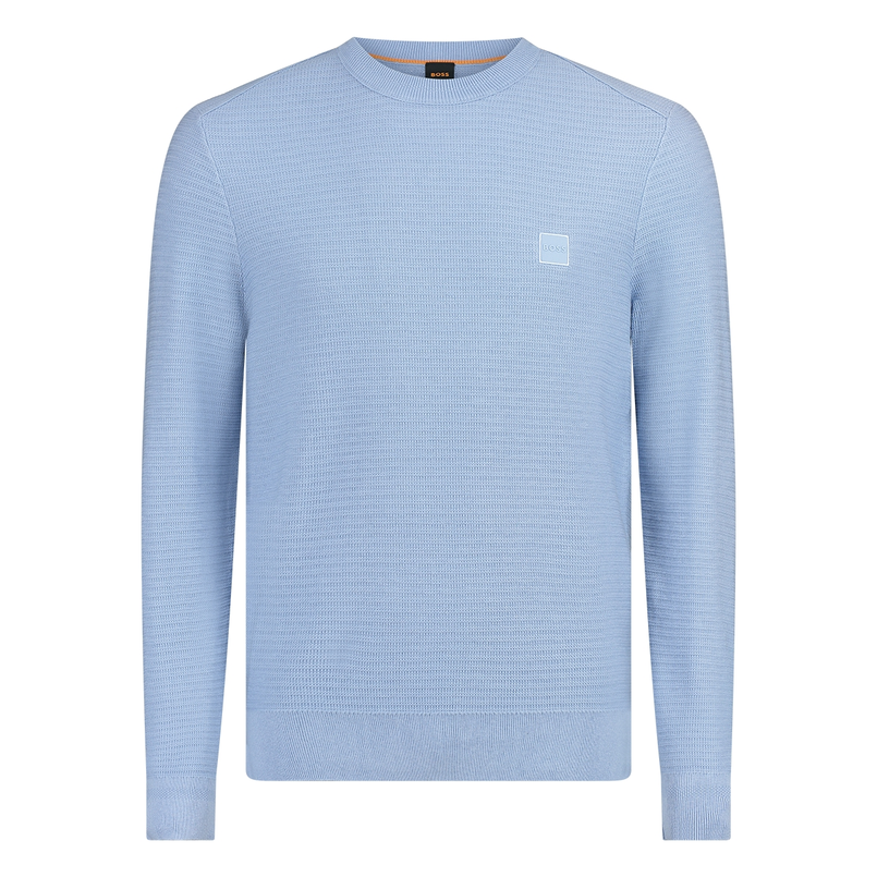Boss Heren Trui Anion_S 10265864 01 Midden blauw