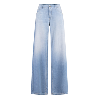Cambio Dames Jeans 9107-0055-04 Palazzo Light blue denim