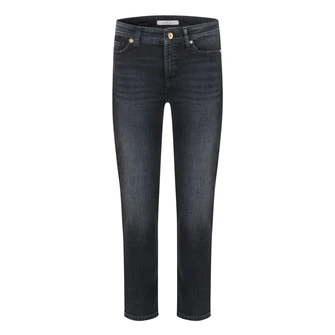 Cambio dames jeans piper cropped Black denim