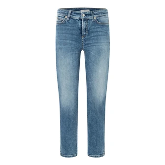 Cambio dames jeans piper short Mid blue denim