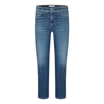 Cambio dames jeans piper short Mid blue denim