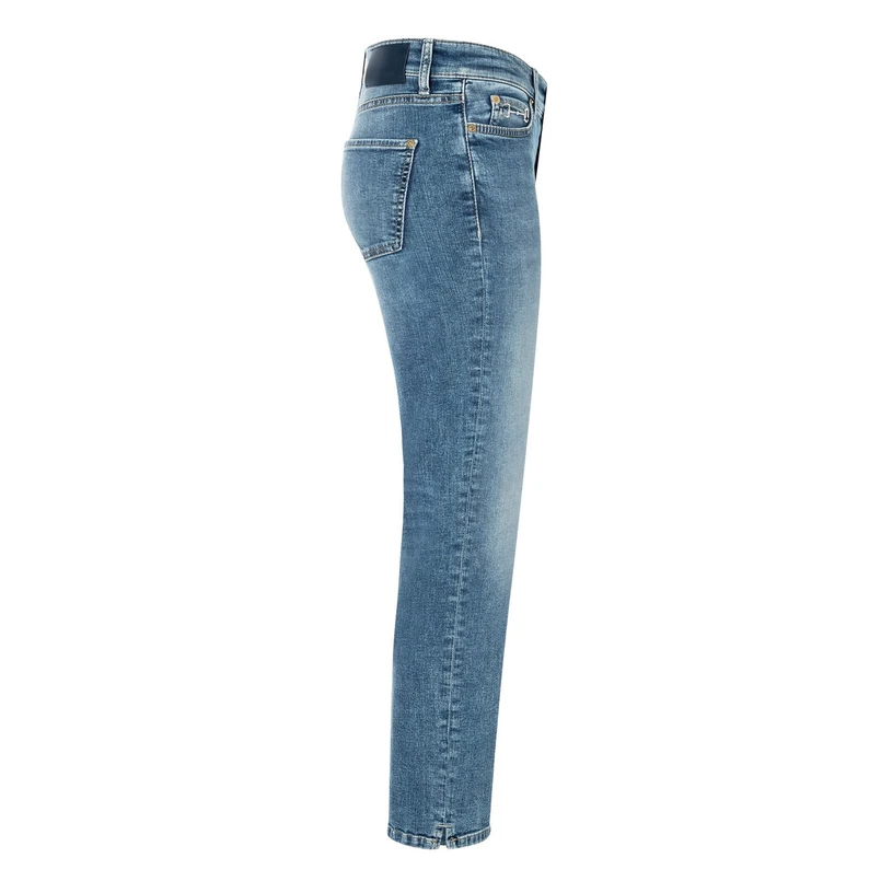 Cambio dames jeans piper short Mid blue denim