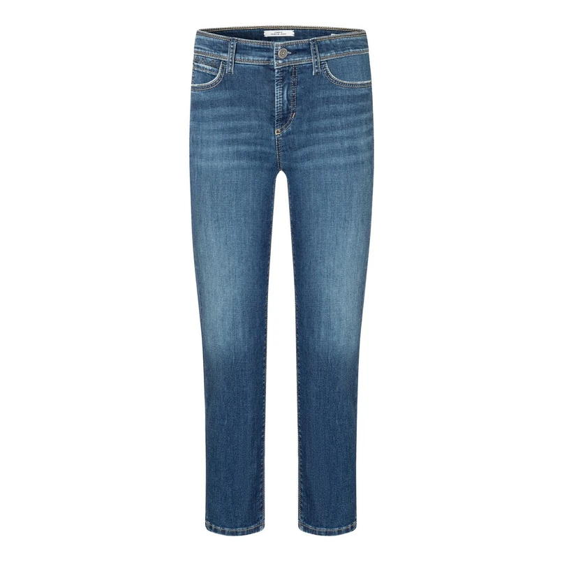 Cambio dames jeans piper short Mid blue denim