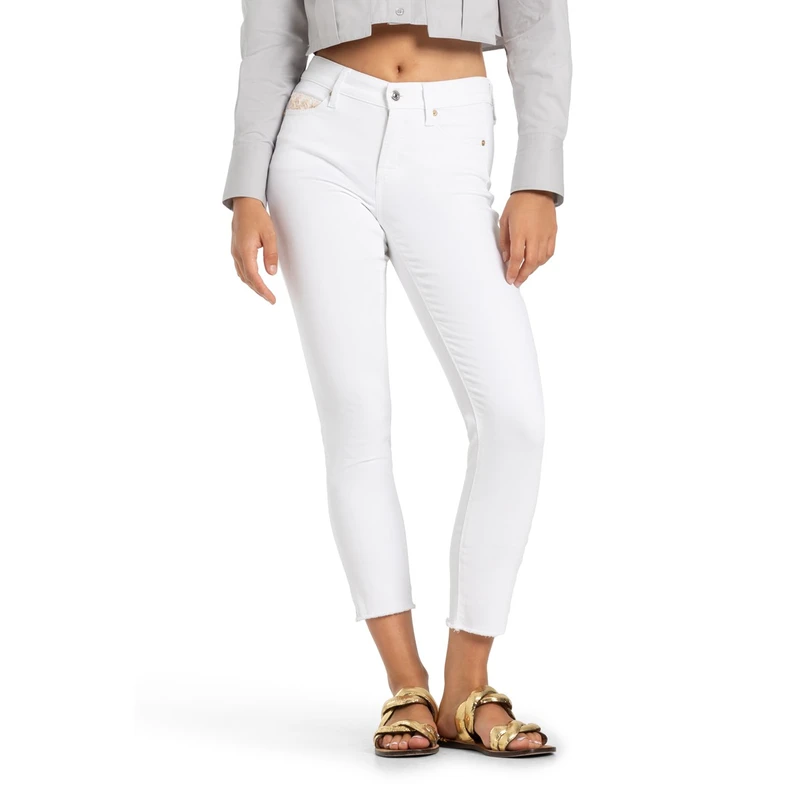 Cambio dames jeans piper short Wit