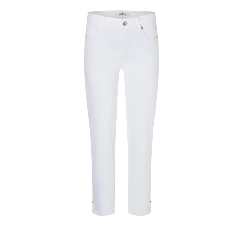Cambio Dames jeans piper short Wit