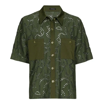 Caroline Biss dames blouse km Khakigroen