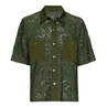 Caroline Biss dames blouse km Khakigroen