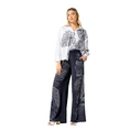 Caroline Biss dames blouse lm bloem borduur WIT DESSIN