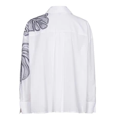 Caroline Biss dames blouse lm bloem borduur WIT DESSIN