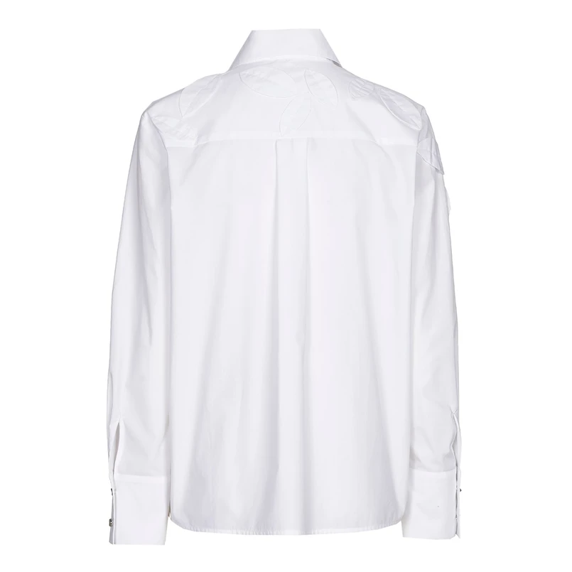 Caroline Biss dames blouse lm uni Wit