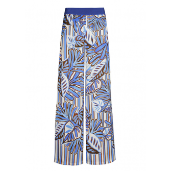 Caroline Biss Dames Broek 1558 Blauw dessin