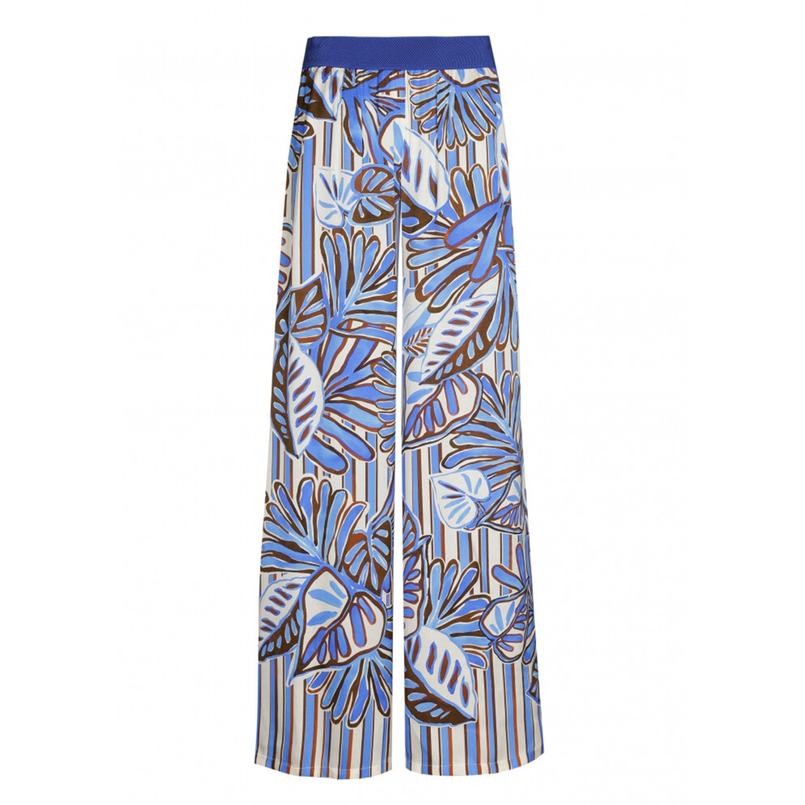 Caroline Biss Dames Broek 1558 Blauw dessin