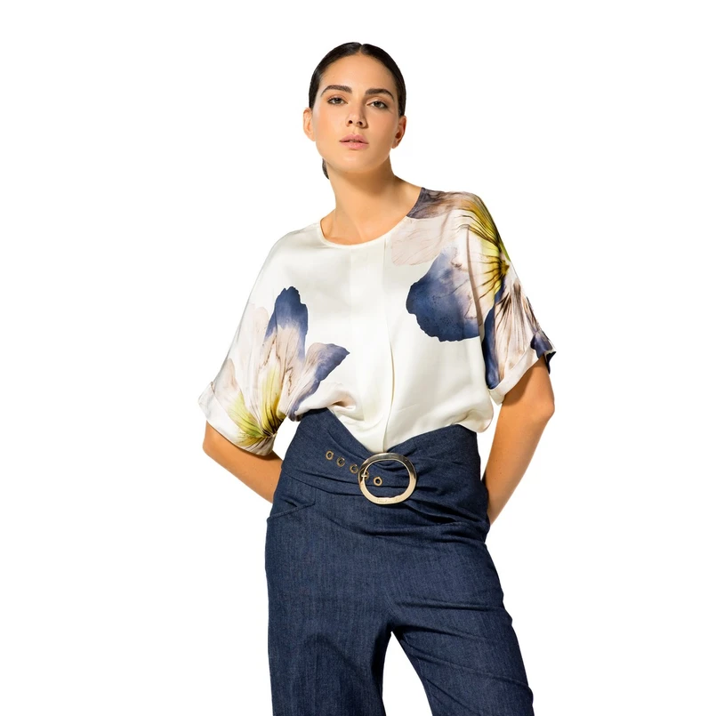 Caroline Biss Dames Jeans 1501 Dark blue denim