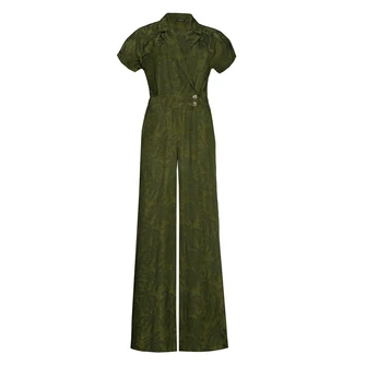 Caroline Biss Dames Jumpsuit 1541 Khakigroen
