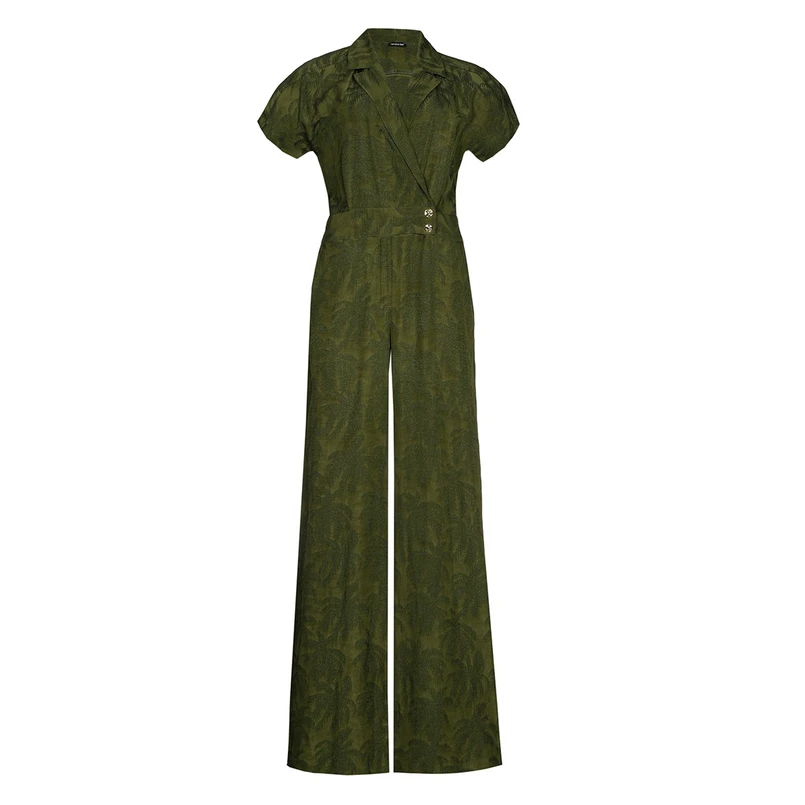 Caroline Biss Dames Jumpsuit 1541 Khakigroen
