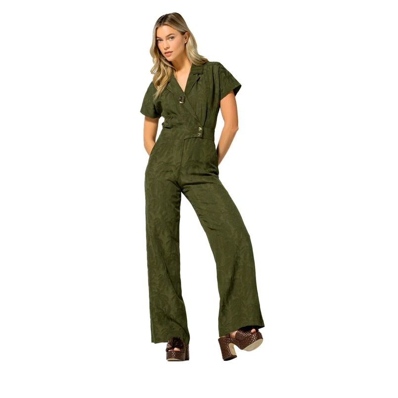 Caroline Biss Dames Jumpsuit 1541 Khakigroen