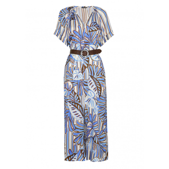 Caroline Biss Dames Jurk 1158 Blauw dessin