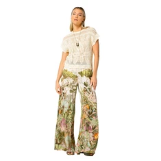 Caroline Biss dames pantalon wide print Groen dessin