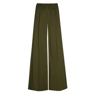 Caroline Biss dames pantalon wideleg Khakigroen