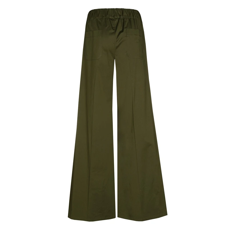 Caroline Biss dames pantalon wideleg Khakigroen