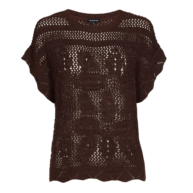 Caroline Biss dames pullover km Bruin